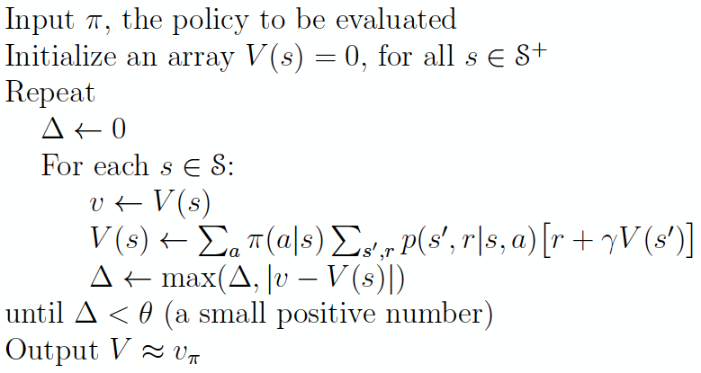 Policy Evaluation Algorithm