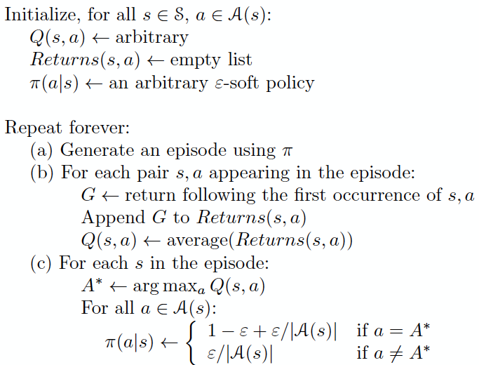 On-Policy Monte-Carlo Method