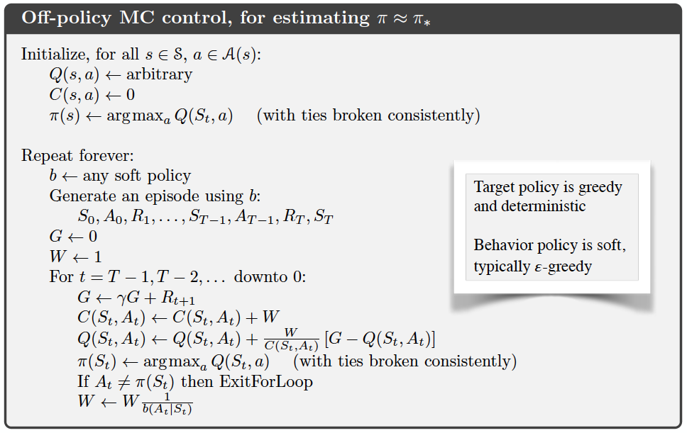 Off-Policy Monte-Carlo Method 2