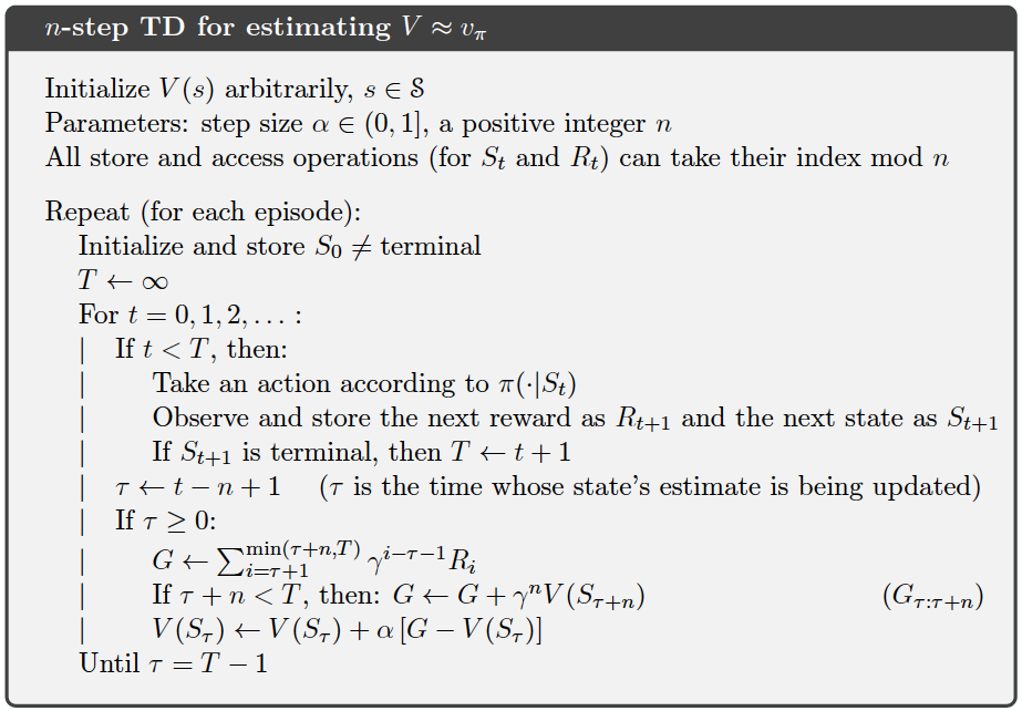 n-Step TD Algorithm