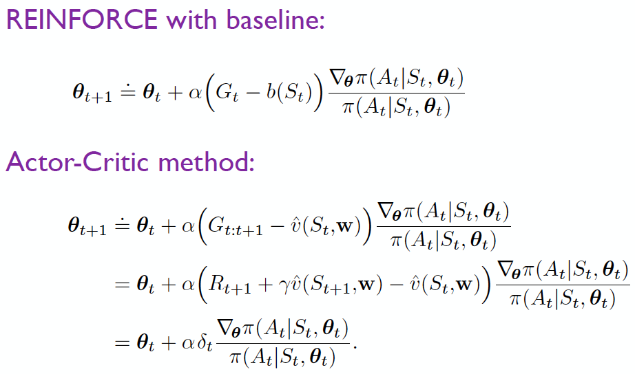 Actor-Critic Formulas